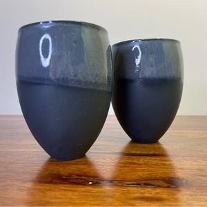 Rust Designs LA Pair 4" Coffee Mugs Gray